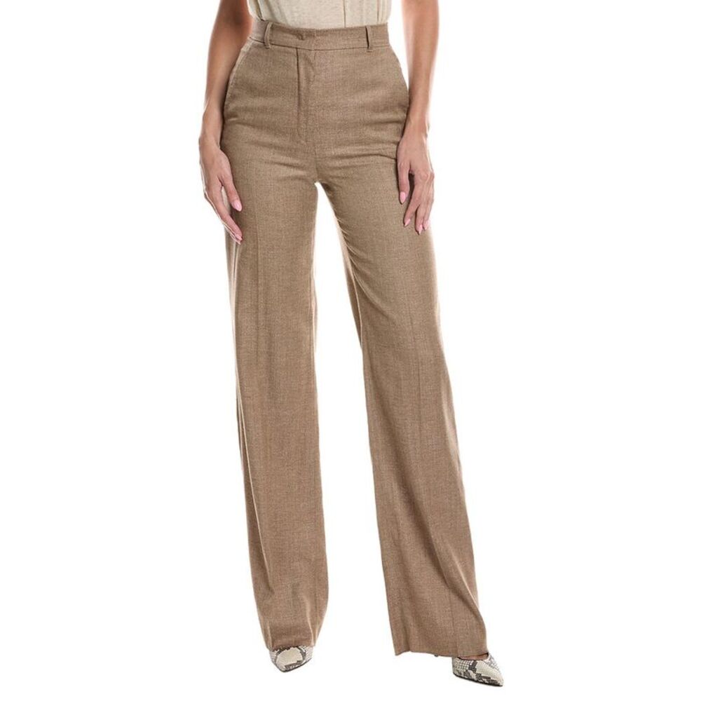Max Mara Womens  Eziana Long Trouser, Brown